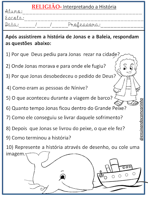 A historinha de Jonas para crianças