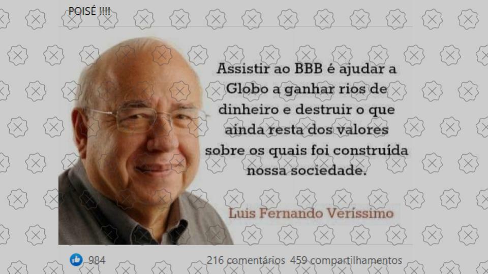 O BBB segundo Luis Fernando Veríssimo